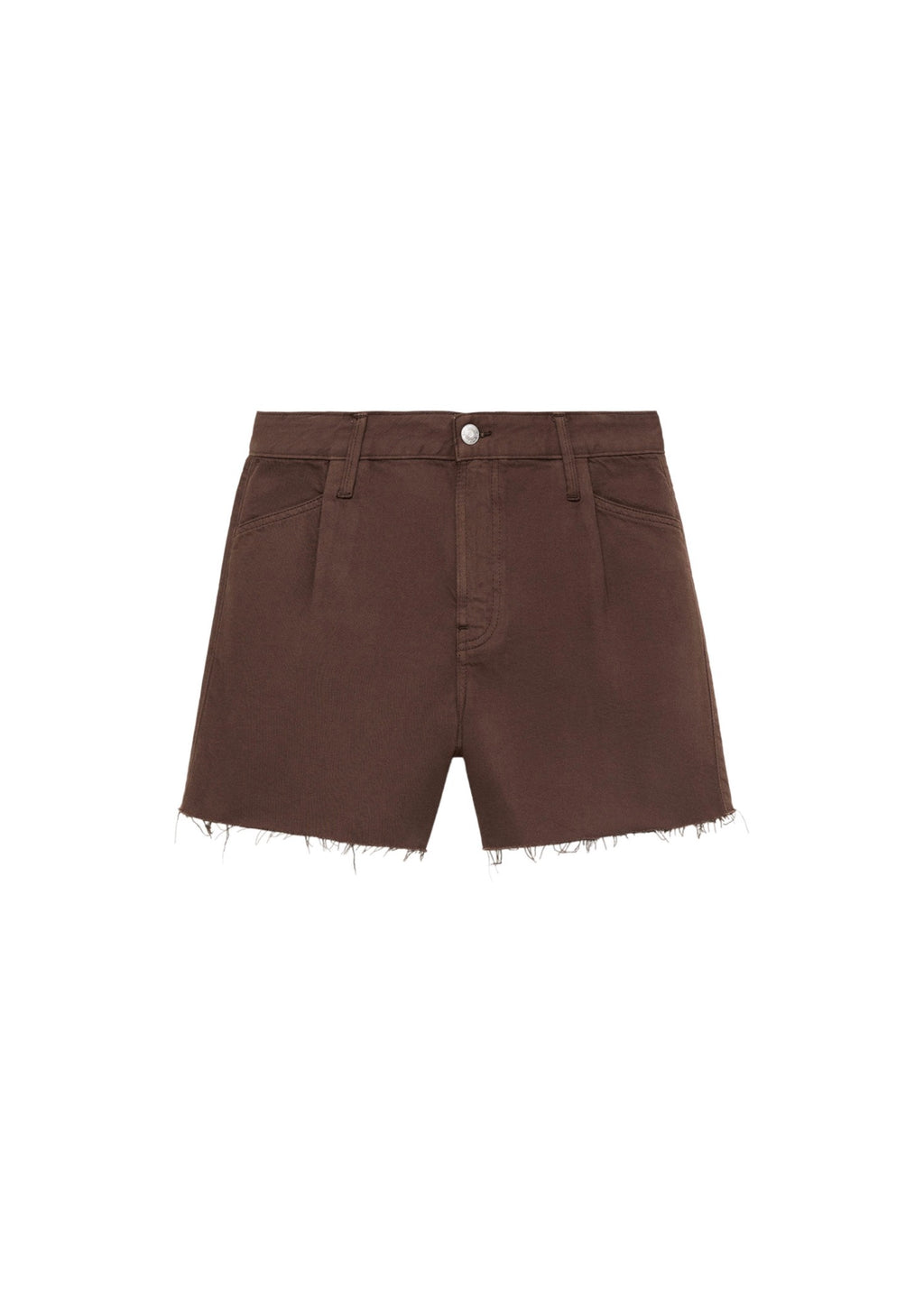 Short En Jean Bas Effiloché Pinces