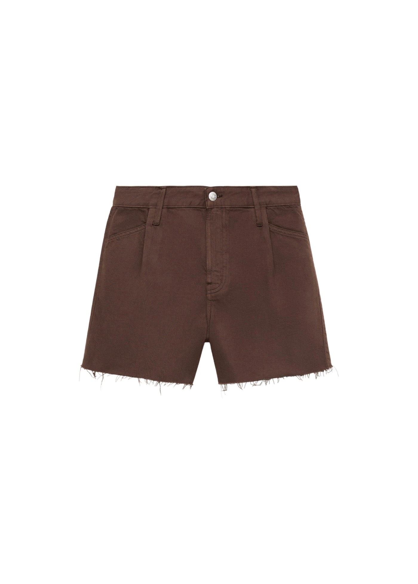 Short En Jean Bas Effiloché Pinces