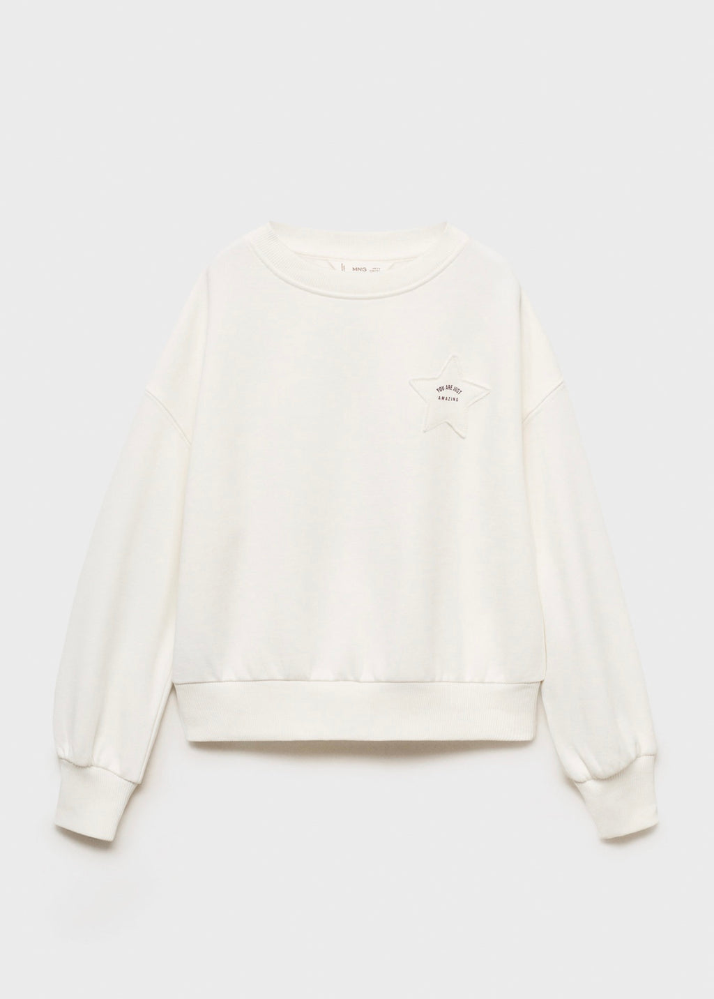 Sudadera Patch Blanco Roto - Niña