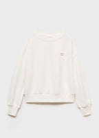 Sudadera Patch Blanco Roto - Niña