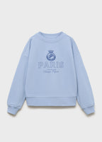 Sweat Paris Bleu Ciel - Fille