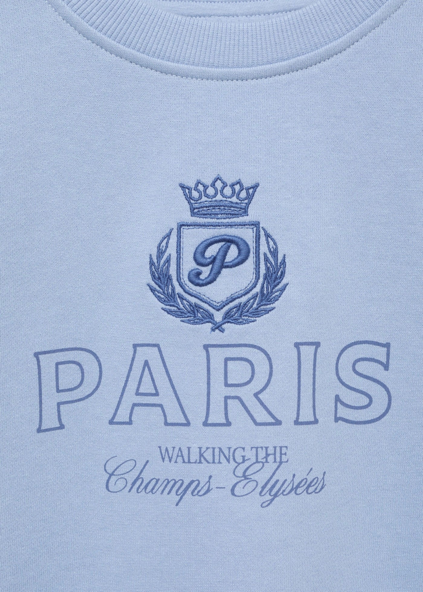 Sweat Paris Bleu Ciel - Fille