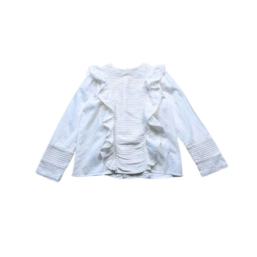 Bonpoint - Blouse Blanche Avec Détails - 8 Ans