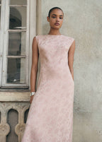 Robe Jacquard Fleurie Satinée