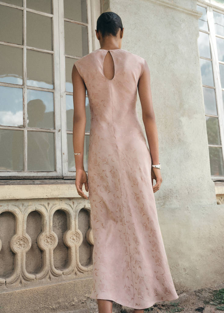 Robe Jacquard Fleurie Satinée