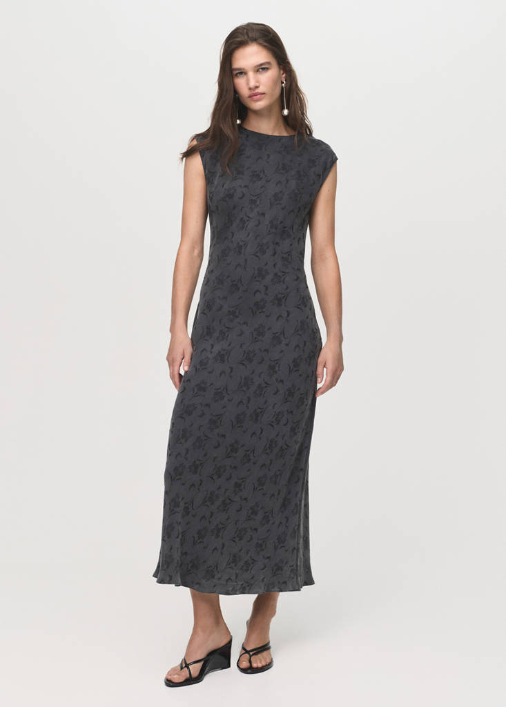 Robe Jacquard Fleurie Satinée