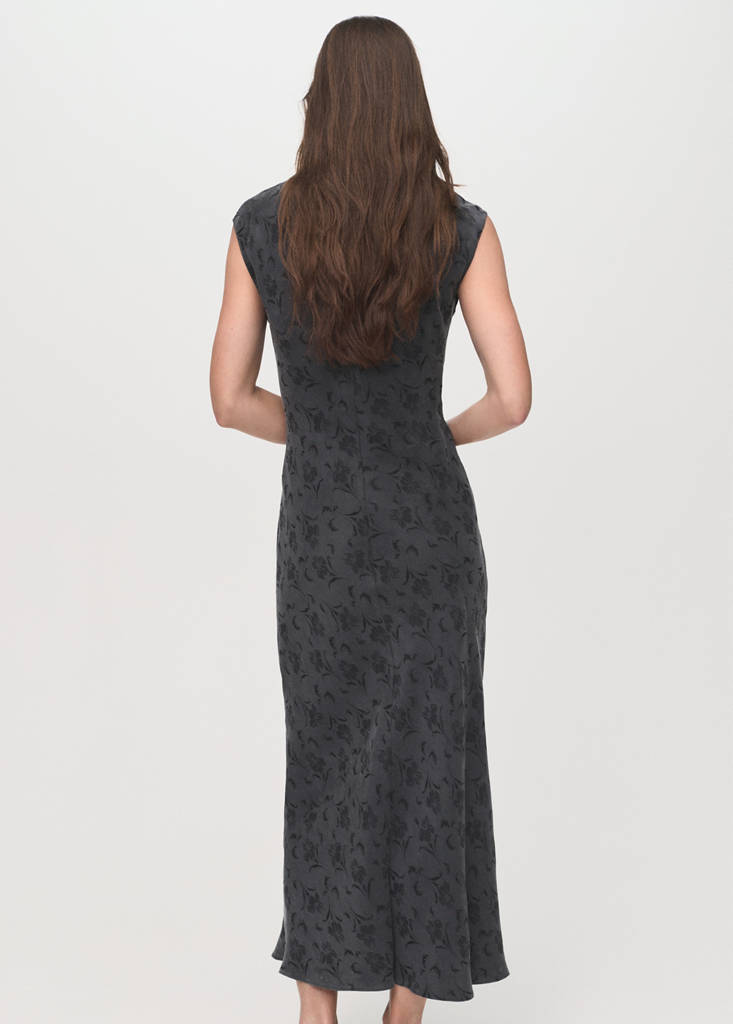 Robe Jacquard Fleurie Satinée