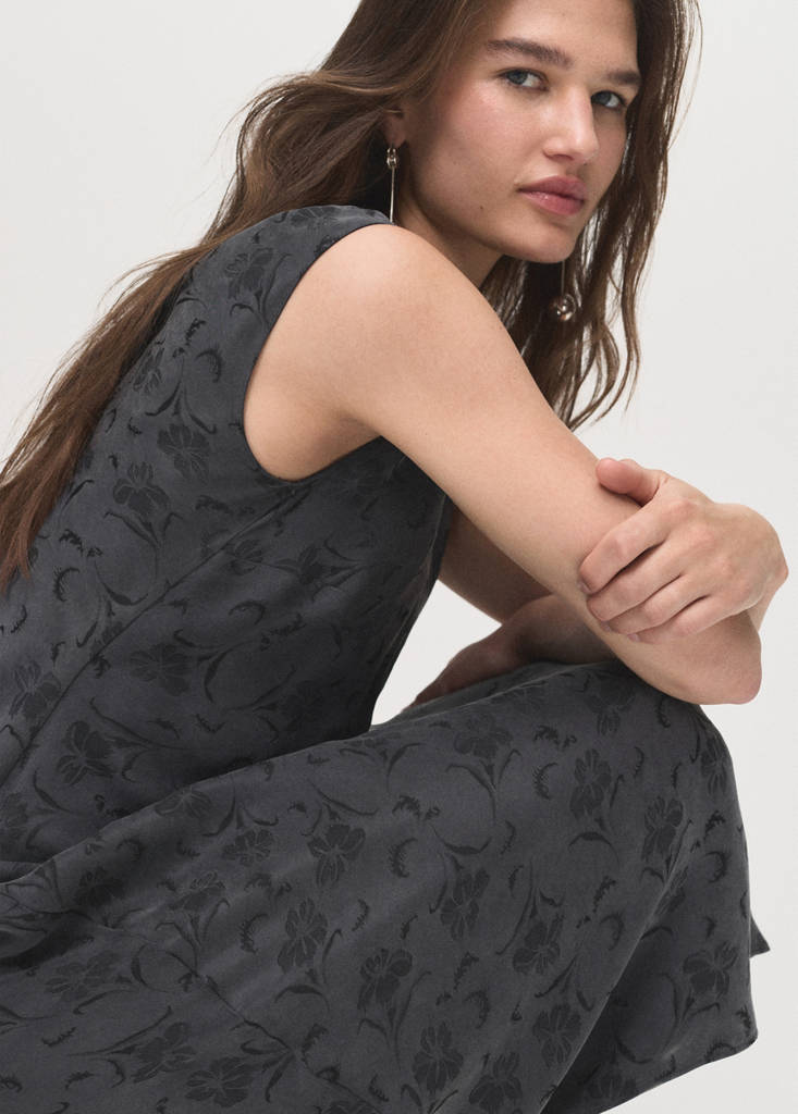 Robe Jacquard Fleurie Satinée