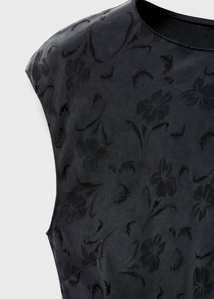Robe Jacquard Fleurie Satinée