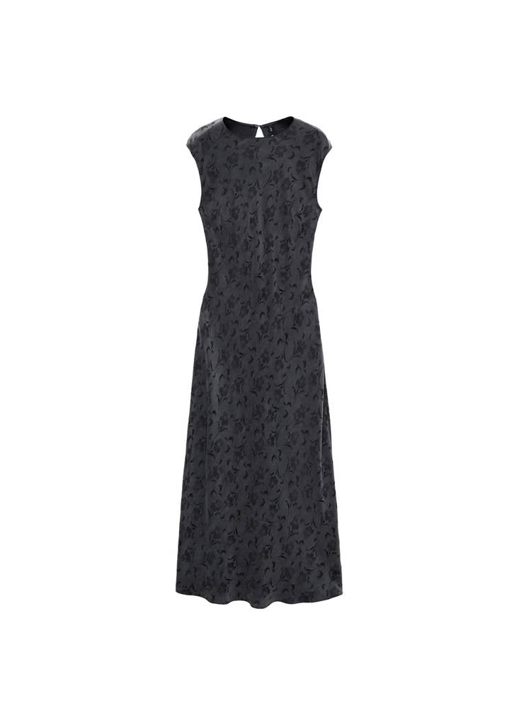 Robe Jacquard Fleurie Satinée