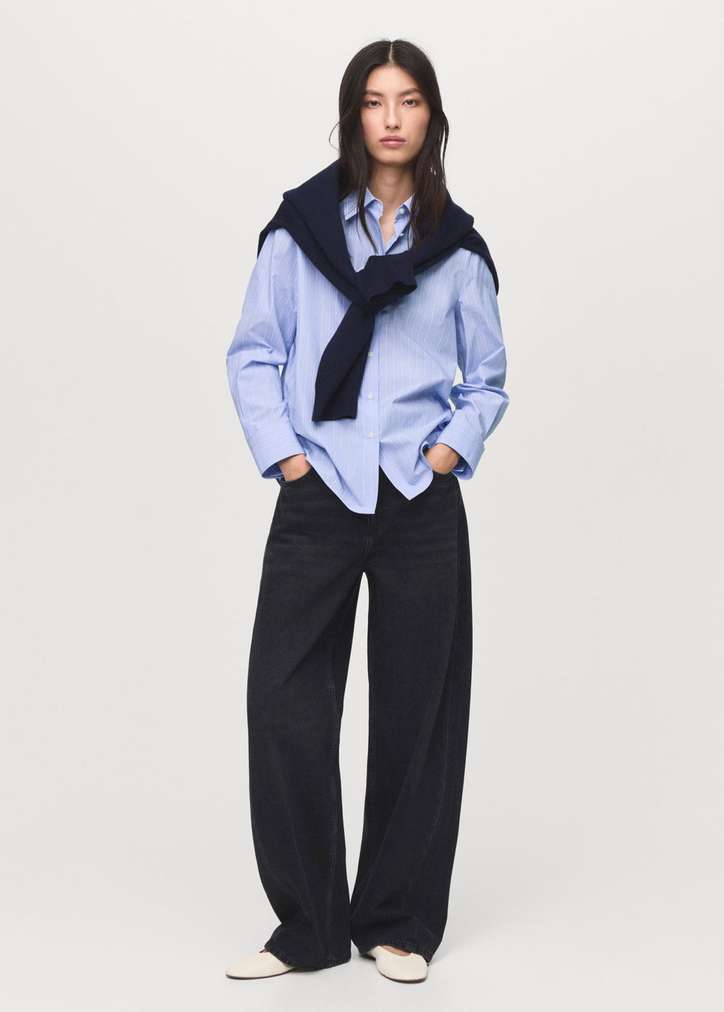 Chemise Droite Mélange Coton Et Lyocell