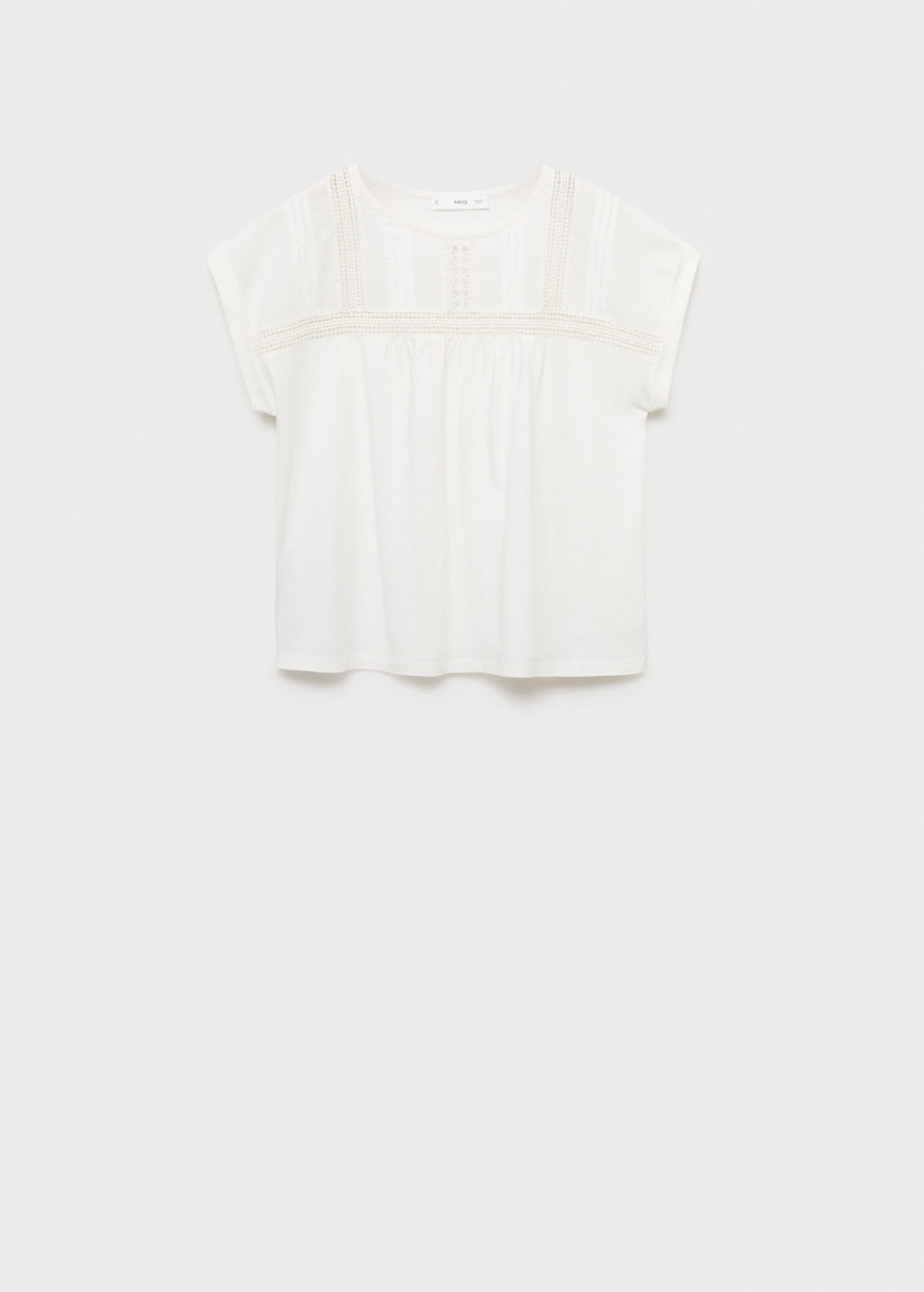 T-Shirt Coton Détails Ajourés