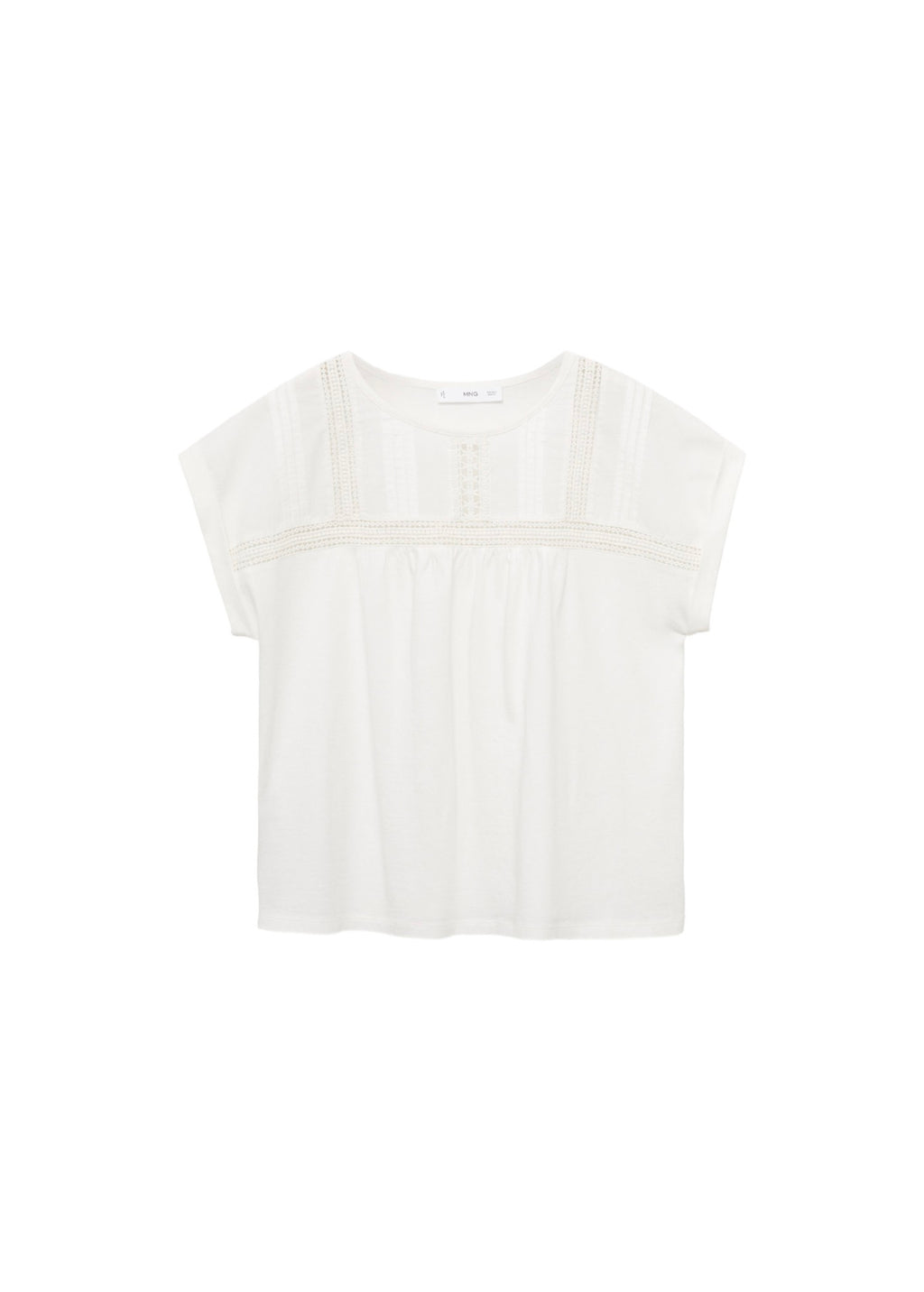 T-Shirt Coton Détails Ajourés