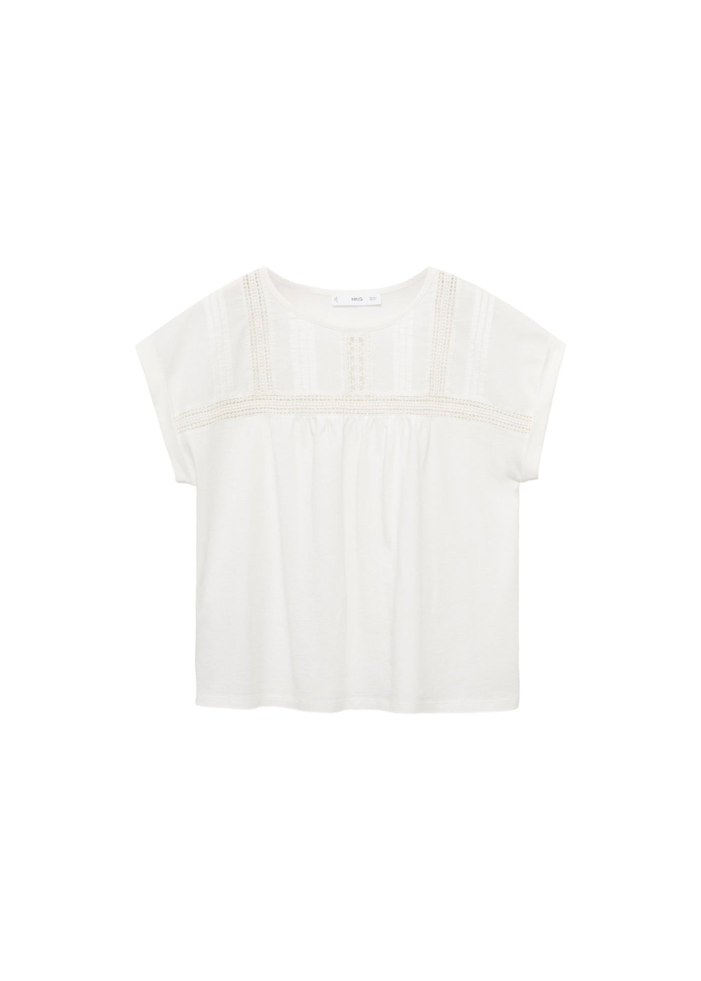 T-Shirt Coton Détails Ajourés