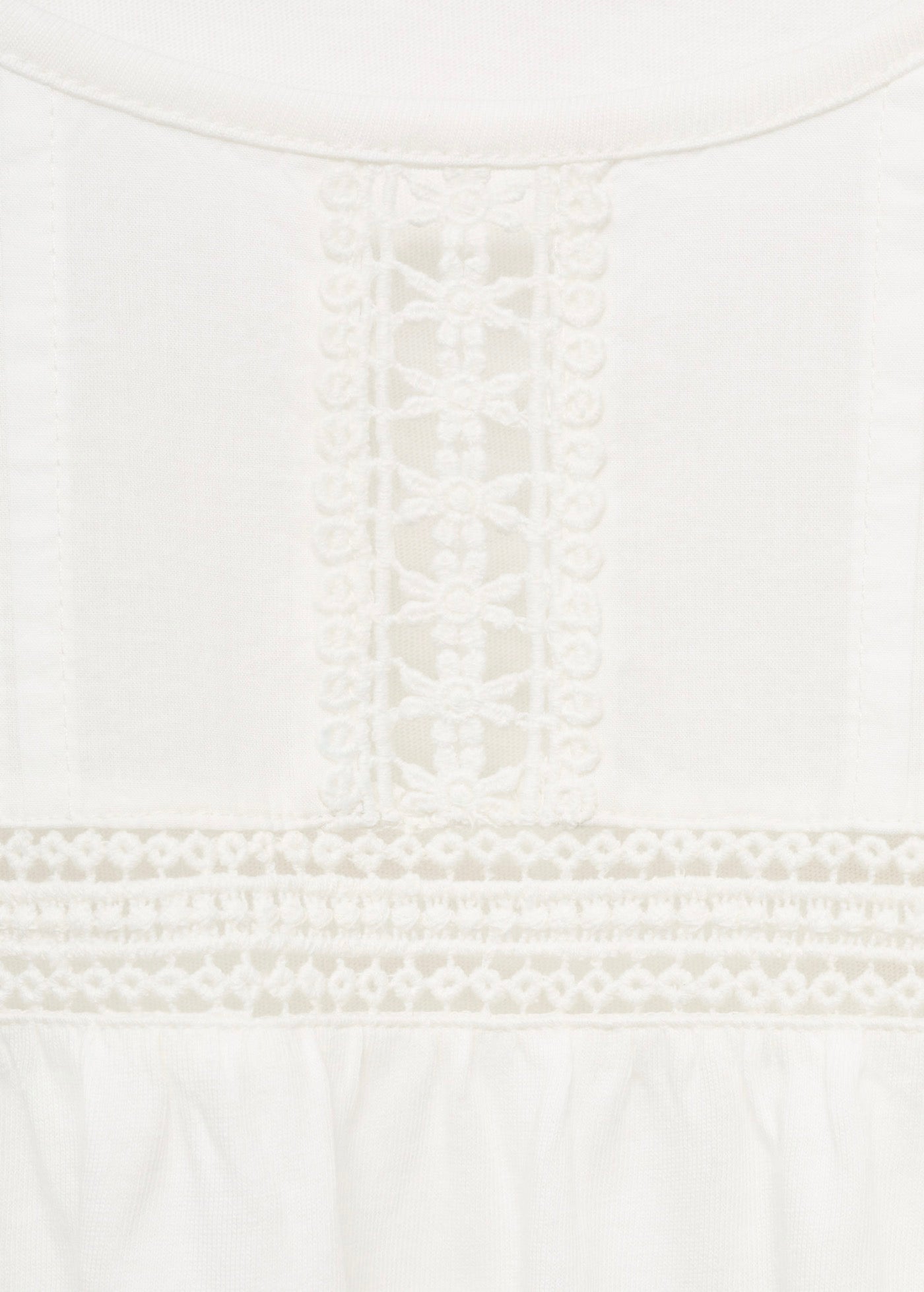 T-Shirt Coton Détails Ajourés
