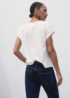 T-Shirt Coton Détails Ajourés