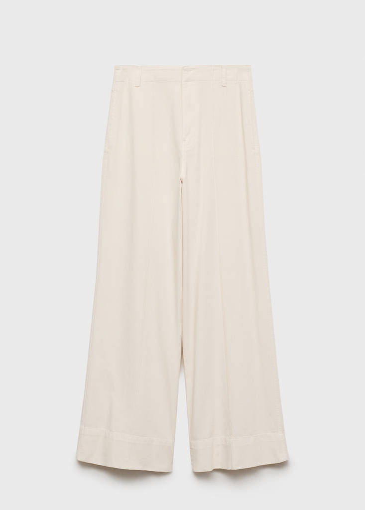 Pantalon Denim Large Coutures