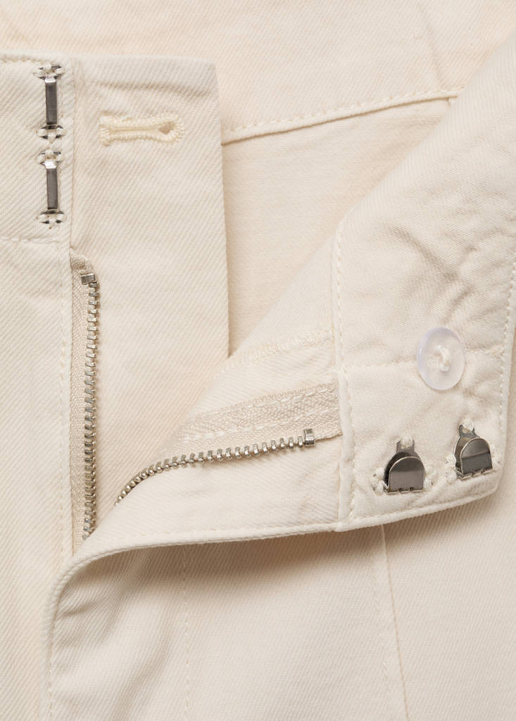 Pantalon Denim Large Coutures