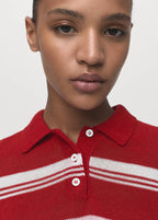 Pull-Over Rayures Col Polo