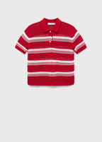 Pull-Over Rayures Col Polo