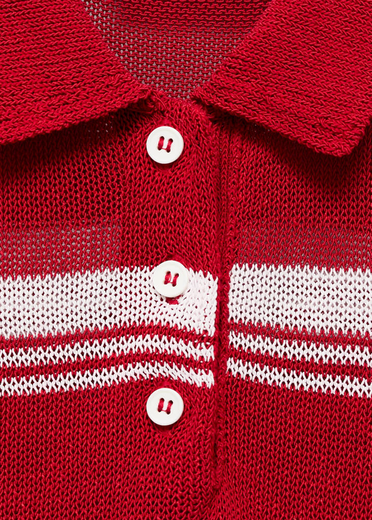 Pull-Over Rayures Col Polo