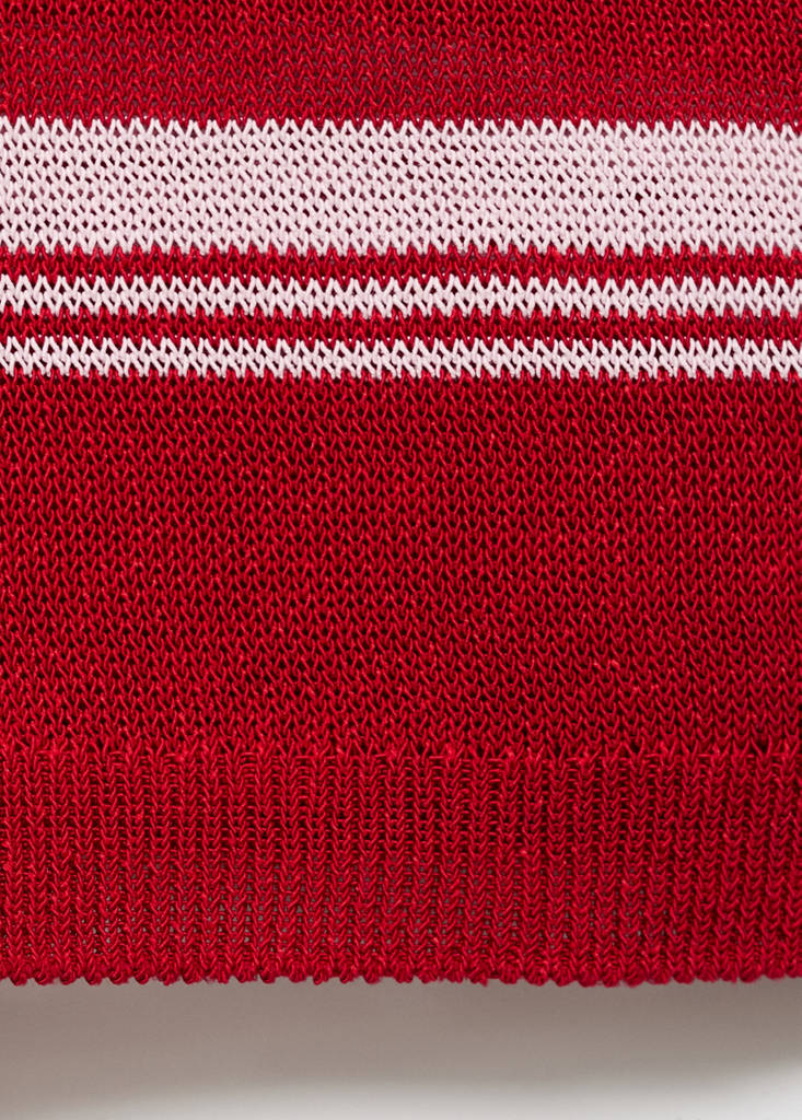 Pull-Over Rayures Col Polo