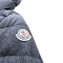 Moncler - Doudoune En Laine Grise Et Noire - 12/14 Ans