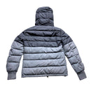 Moncler - Doudoune En Laine Grise Et Noire - 12/14 Ans