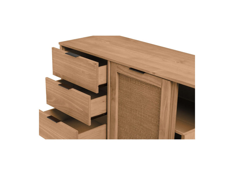Albi - Buffet - Solid Wood And Rattan