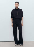 Sweat-Shirt Col Montant Zippé