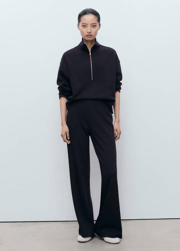 Sweat-Shirt Col Montant Zippé
