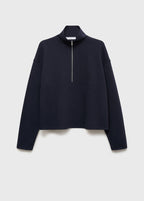 Sweat-Shirt Col Montant Zippé