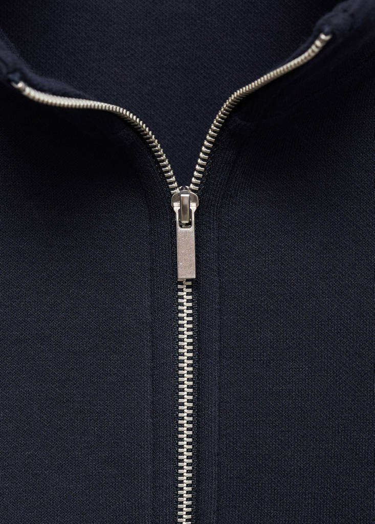Sweat-Shirt Col Montant Zippé