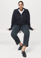 Sweat-Shirt Col Montant Zippé