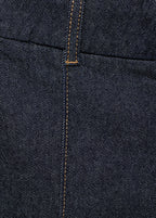 Jean Style Jupe-Culotte Taille Haute Avec Coutures