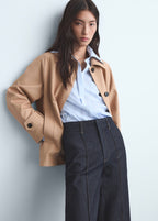 Jean Style Jupe-Culotte Taille Haute Avec Coutures