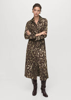 Robe Chemisier Imprimée Avec Ceinture