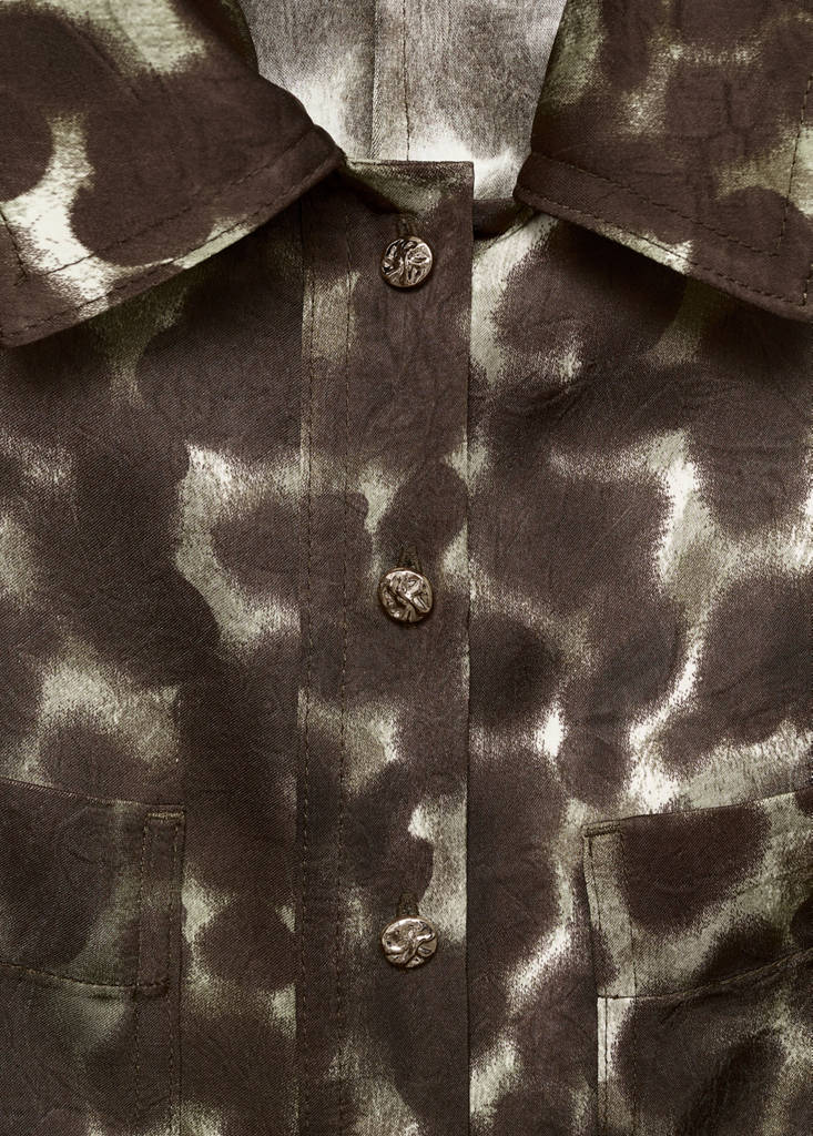 Robe Chemisier Imprimée Avec Ceinture