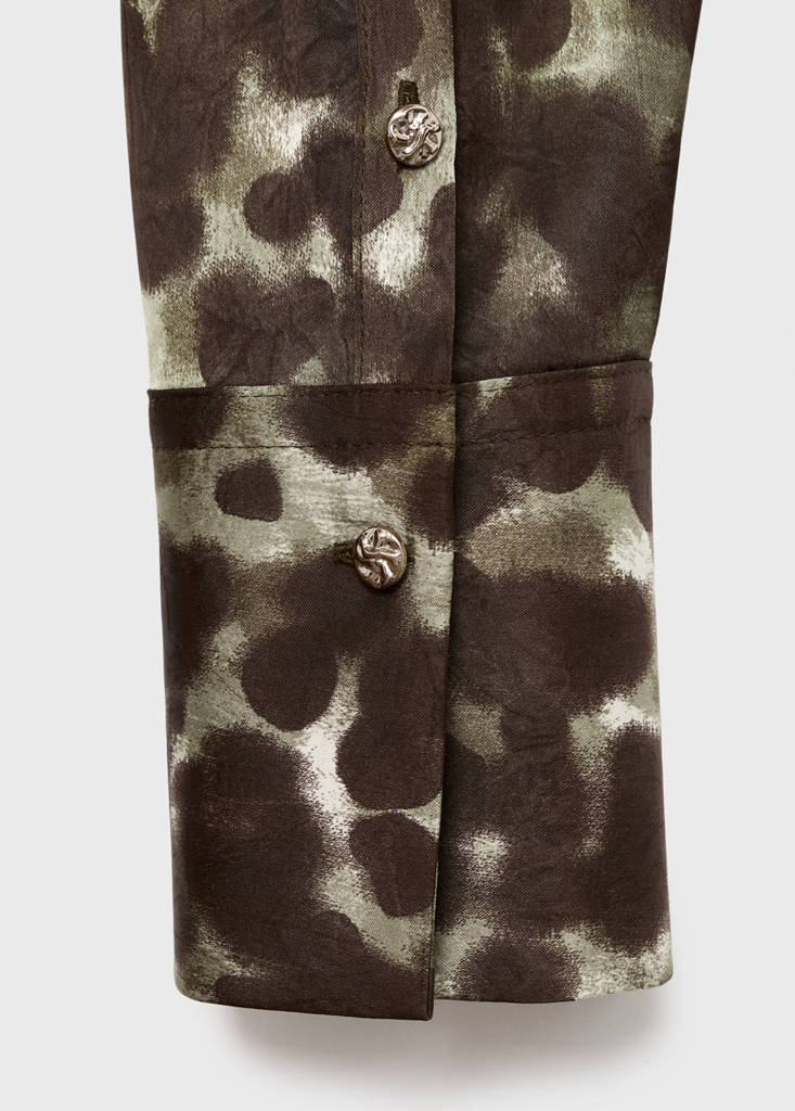 Robe Chemisier Imprimée Avec Ceinture
