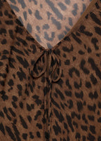 Robe Léopard À Manches Longues