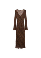 Robe Léopard À Manches Longues