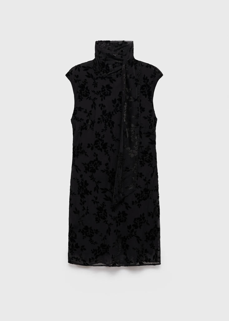 Robe Jacquard Floral Foulard