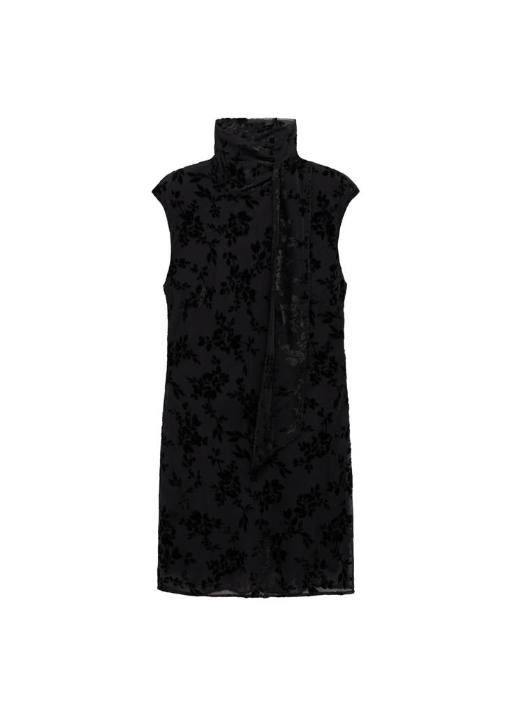Robe Jacquard Floral Foulard