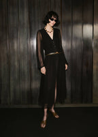 Robe Gaze Manches Bouffantes