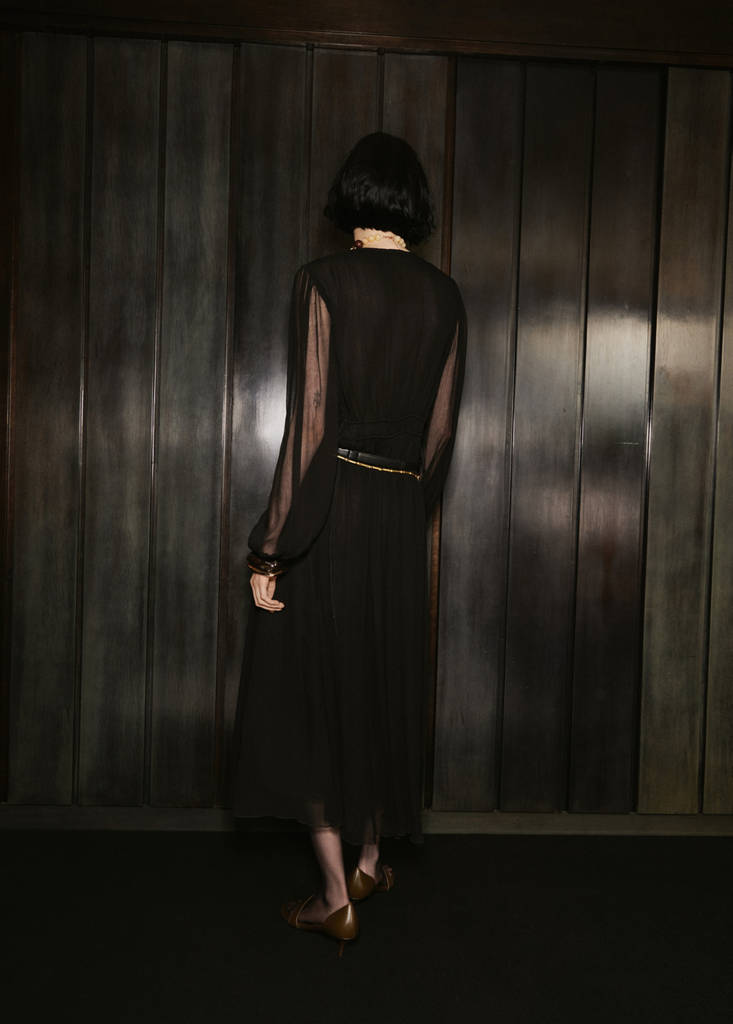 Robe Gaze Manches Bouffantes