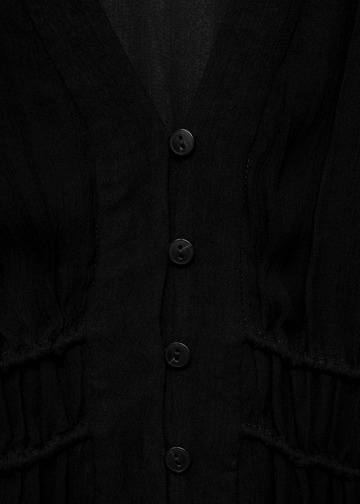 Robe Gaze Manches Bouffantes
