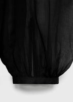 Robe Gaze Manches Bouffantes