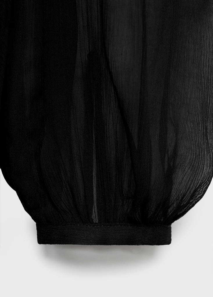 Robe Gaze Manches Bouffantes
