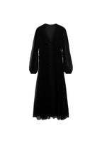 Robe Gaze Manches Bouffantes
