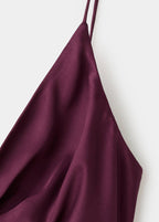 Robe Satinée Col V